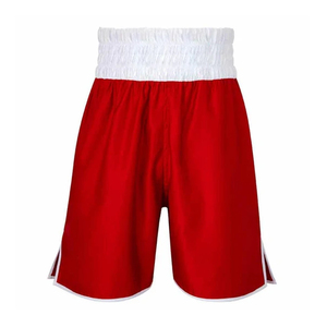 <b>Red</b> White Men's Casual Boxing Shorts Muay Thai Fight Shorts Quick Dry Breathable <b>Silk</b> & Polyester Martial Arts Training Short - Product Image 5