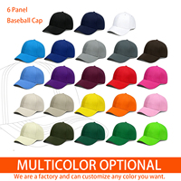 Casquettes de baseball sur mesure 100 % coton à 6 panneaux, visière incurvée, couleur unie, qualité supérieure, ajustables, broderie 3D, style sportif