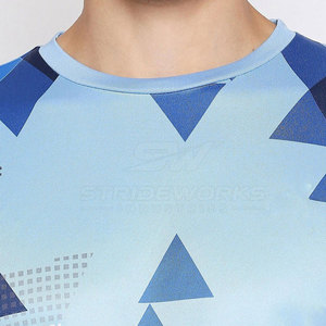 Men Sublimation <b>Shirt</b> Performance Sports Top Lightweight Breathable Quick Dry <b>100</b>% <b>Polyester</b> O-Neck Collar Fabric Suitable for - Product Image 6