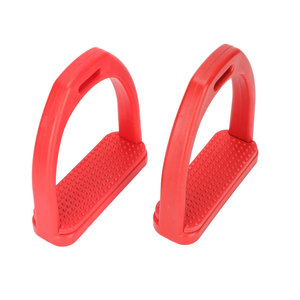 Estribos de Plástico Rojos con Superficie Texturizada, Equipo de Equitación, Estribos Ligeros de Aluminio Azul con Absorción de Impactos - Product Image 3