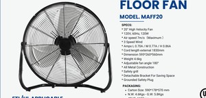 พัดลมติดผนังอุตสาหกรรมแบบแกนหมุนสำหรับงานหนัก ยี่ห้อ GAPIDF000 ผลิตในเวียดนาม สำหรับการระบายอากาศเชิงพาณิชย์ - Product Image 2