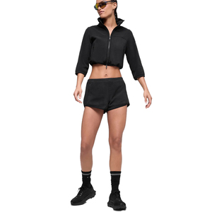 New Women's Polar Fleece Retreat Cropped Jacket Fleece Pullover Jacket High Neck Cropped Outerwear Private <b>Label</b> Custom OEM - Product Image 2
