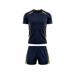 Ensemble de t-shirt et short de course pour homme, vêtements de sport performants, respirants et anti-transpiration, pour l'entraînement et la gym - Product Image 1