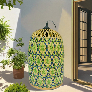 Pantalla de Lámpara de Bambú Ecológica con Forma de Trampa para Peces - Decoración Tejida Cruzada para Hostelería y Uso Doméstico - Product Image 3