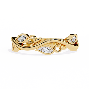 Bague en or massif 14 carats avec diamant de laboratoire taille ronde, certifié IGI, design de luxe, pour mariage, fiançailles, anniversaire - Product Image 1