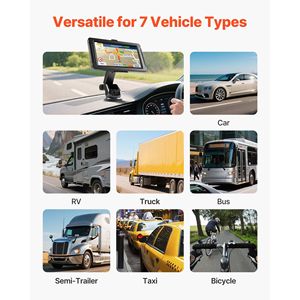 Navigatore GPS per Auto con Schermo Touch da 7 Pollici, Sistema di Navigazione da 16GB, Dash Cam Integrata, Guida Vocale Turn-by-Turn - Product Image 3