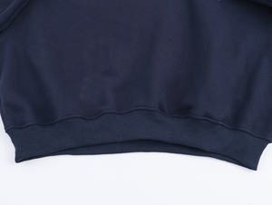 Sudadera Oversize Casual de Moda para Mujer 2025, Color Azul Marino, Cuello Redondo, Estampado de Letras, Hombros Caídos, Manga Larga - Product Image 4