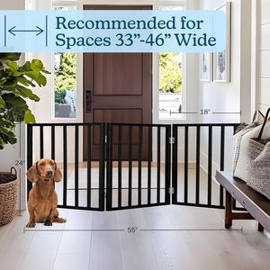 Cancelletto per Animali Domestici Pieghevole a 3 Pannelli da Interno 54x24 Pollici, Recinzione per Cani per Scale, Corridoi o Porte - Product Image 5