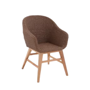 Chaises de jardin en rotin Prix de gros Meubles de patio Chaises en rotin avec pied en bois à vendre - Product Image 4