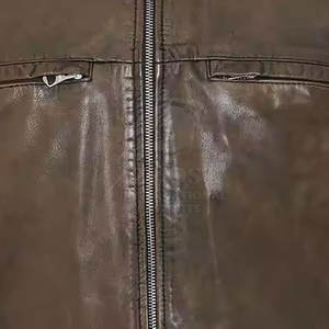 Chaquetas de Cuero para Hombre con Cierre, Chaquetas de Cuero Estilo Motociclista con el Mejor Material para Usar en Invierno - Product Image 6