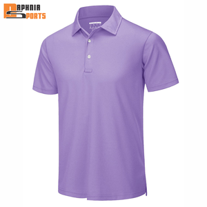 Camiseta de Golf Personalizada de Alta Calidad para Hombre, Sólida, Antiarrugas, de Manga Corta, Corte Cuadrado, de Algodón Tejido - Product Image 6