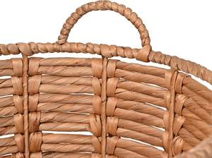 Paniers de rangement rustiques en jacinthe d'eau de haute qualité et écologiques avec poignées pour l'organisation des vêtements, la maison et le bureau - Product Image 2