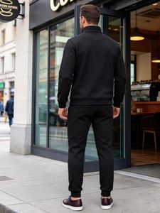 Men's Tracksuits 2 Piece <b>Sets</b> Quarter Zip Athletic Sweatsuits Casual Long Sleeve Sweat Suits For Mens Jogging Outfits - Product Image 3