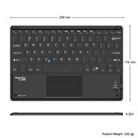 Échantillon Gratuit : Clavier-Souris Sans Fil 10 Pouces pour iPad, Tablette PC Android, Téléphone Mobile, iPhone, Windows, avec Pavé Tactile