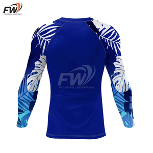 Custom Men Rash Guards High Quality Bjj Mma Upf 50+ Sun Protection Quick Dry Breathable Anti-uv <b>Surf</b> Swimming Rash Vest - Product Image 2