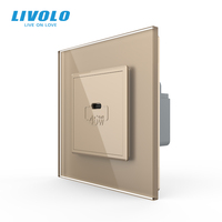 Prise murale LIVOLO type UK USB-C 45W, appareil électrique, prises de charge de type C, prise murale