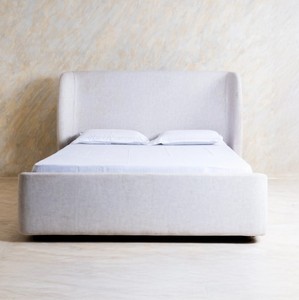 Modern Upholstered Fabric <b>Bed</b> Frame King <b>Size</b> Soft <b>Bed</b> with Quilted Headboard and Footboard Minimalist Design - Product Image 2