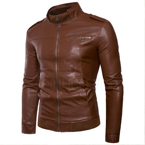 Dernier design de veste en cuir pour homme, prix bas, commandes en gros, veste d'hiver en cuir pour homme - Product Image 2