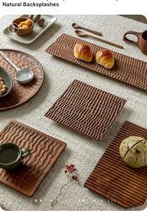 Plateaux de service en bois faits à la main au design moderne, décoration murale Art Déco pour la maison et la cuisine, support métallique personnalisé pour portrait - Product Image 5