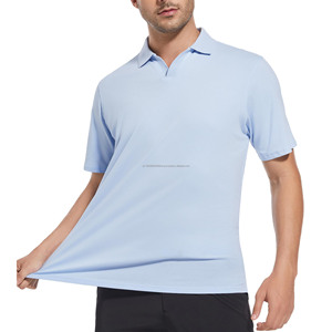Chemises polo en coton à manches courtes tricotées en gros avec logo personnalisé, de haute qualité, pour le golf en plein air, chemises polo pour hommes - Product Image 1