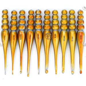 Wooden Crochet Hooks <b>Set</b> of 7 for Knitting Crocheting Sizes Engraved Rosewood Wooden Handicrafts Great Gift Item by AYAANS - Product Image 1