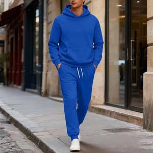 Fabriqué au Bangladesh, 100% coton, molleton épais 380 GSM, ensemble 2 pièces (hoodie et pantalon de jogging) pour homme, coupe ample, pour l'automne et l'hiver. - Product Image 1