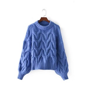 Pull pour femme en maille douce de qualité supérieure, manches longues, confortable pour tous les jours, vêtements d'hiver en coton biologique, commande en gros - Product Image 4