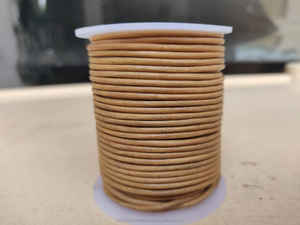 Kiran Overseas Pink <b>Leather</b> <b>Cord</b> Round Bead Size MM for Gemstone and <b>Leather</b> <b>Necklaces</b> Jewelry Findings & Components - Product Image 3