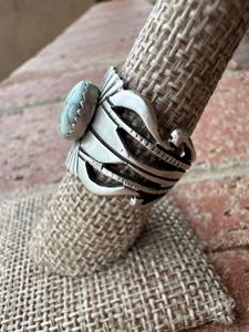 Handcrafted Sonoran Mountain <b>Turquoise</b> <b>Ring</b> Sterling Silver Southwestern Boho Statement Jewelry Artisan Gemstone Gift for Her - Product Image 2