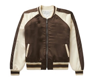 Blouson aviateur en denim de haute qualité OEM 2025, col montant, style tendance d'hiver, nouveau modèle pour homme, blouson d'école - Product Image 2