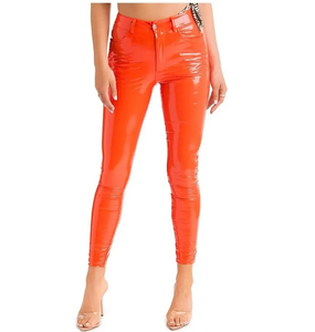Proveedor mayorista de pantalones de cuero para mujer, pantalones de cuero para mujer, distribución de moda, fábrica mayorista de pantalones de cuero para mujer - Product Image 4
