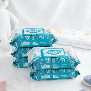 Ecobi Baby Wet Wipes 100% Tissu Spunlace hypoallergénique non tissé doux pour la peau délicate pour le nettoyage - Product Image 1