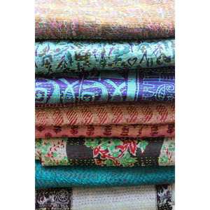Elegante bufanda de seda Kantha, chal de seda bordado a mano, accesorio de moda tradicional para bodas, fiestas y uso festivo. - Product Image 2