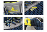 Zapatos de Seguridad DELTA PLUS 301219 ASTI S1P con Puntera de Material Compuesto, Resistentes a Pinchazos, Sin Metal, Antideslizantes para Fábrica y Almacén