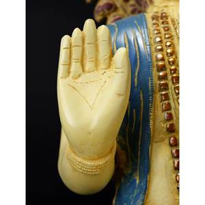 19 \ "estatua de latón colorida del Señor Hanuman escultura de bendición colorida - Product Image 2