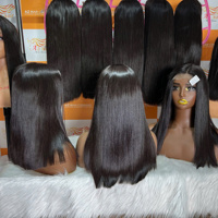 Super venta Peluca de pelo vietnamita hueso crudo recto resaltado Color suizo HD encaje Super doble dibujado envío en todo el mundo