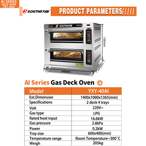 Horno Profesional Southstar de 2 Niveles y 4 Bandejas, Horneado Uniforme, Alta Eficiencia <span class=keywords><strong>para</strong></span> <span class=keywords><strong>Panadería</strong></span> con Control Inteligente - Product Image 6