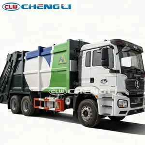 รถบรรทุกขยะ Shacman 6x4 26CBM แบบตักด้านหลังพร้อมเครื่องอัดอัดขยะ  ตัวถังเหล็กกล้าคาร์บอน สำหรับเก็บขยะอุตสาหกรรม  ขาย - Product Image 2