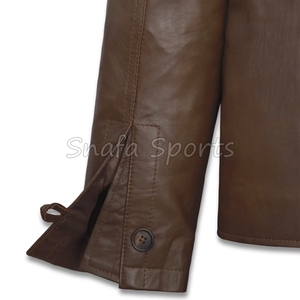 Chaqueta de piel de oveja auténtica para hombre, con cremallera larga, estilo shearling, en oferta para invierno. - Product Image 6
