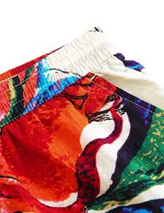 Pantalones cortos para hombre con estampado, cintura elástica, cordón, para playa, verano, informal, vacaciones, coloridos, ligeros, para nadar en la playa - Product Image 4