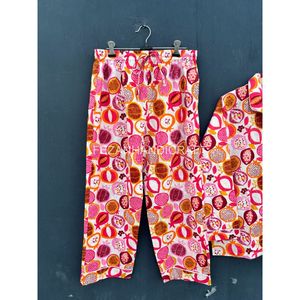 Women's Printed Dot Pattern Long Sleeve Pajama Set Casual Loose Fit Two Piece Turn-down Collar Spring <b>Summer</b> Wear - Product Image 4