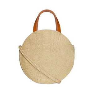 Sac en jute rond élégant fait main pour femme, sac de plage d'été - Product Image 5
