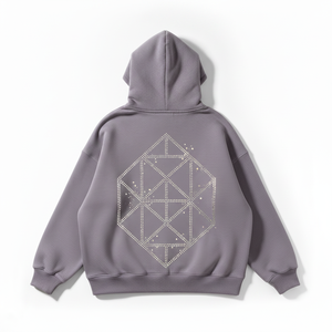 Men Custom Y2K Streetwear Rave Wear Glitter Bling Cotton Crystal-embellished Sparkling Studded <b>Rhinestone</b> <b>Hoodie</b> - Product Image 3