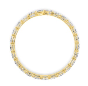 Pulsera de tenis de lujo de oro rosa de 9K con diamantes de laboratorio de corte radiante, 22.73 CTW - Product Image 6