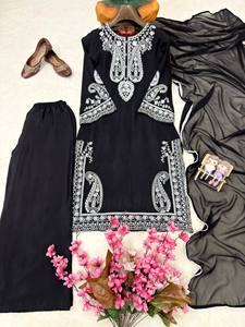 <b>Women</b> Pakistani Embroidered <b>Kurta</b> Pant Dupatta Set – Luxury Ethnic Wear - Product Image 6