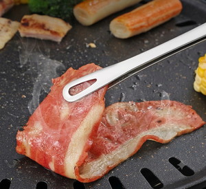 Japanese Style Stainless Steel Self <b>Standing</b> <b>BBQ</b> Tongs Heavy Duty Korean Meat Serving Clamp Cooking Food Tong Grill Utensil Tong - Product Image 1
