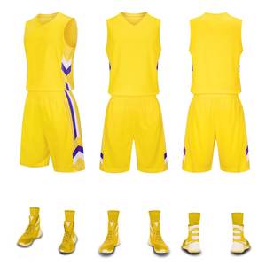 Ensemble d'uniformes de basket-ball personnalisés, nom de l'équipe, numéro, logo, maillot, short, vente en gros - Product Image 1