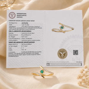 แหวนเพชรแล็บโกรว์ทองคำแท้ 14K ดีไซน์ไขว้ สำหรับผู้หญิง แบรนด์ Dhruvansh Creations รับรองโดย IGI เหมาะสำหรับเป็นแหวนหมั้น - Product Image 6