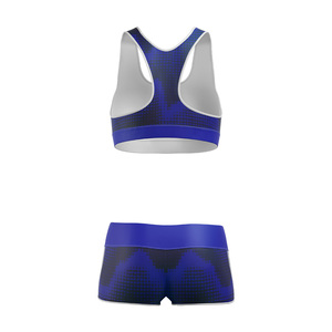 Conjunto Deportivo de 2 Piezas para Mujer con Estampado por Sublimación, Venta al por Mayor, Conjunto de Sujetador Deportivo y Pantalones Cortos sin Costuras para Gimnasio, Yoga, Fitness y Ropa Deportiva - Product Image 3