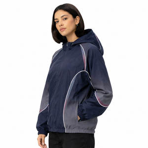 High Performance Custom Style Women Windproof Windbreaker <b>Jacket</b> Long Sleeve Polyester hooded Casual Outdoor Windbreaker <b>Jacket</b> - Product Image 3